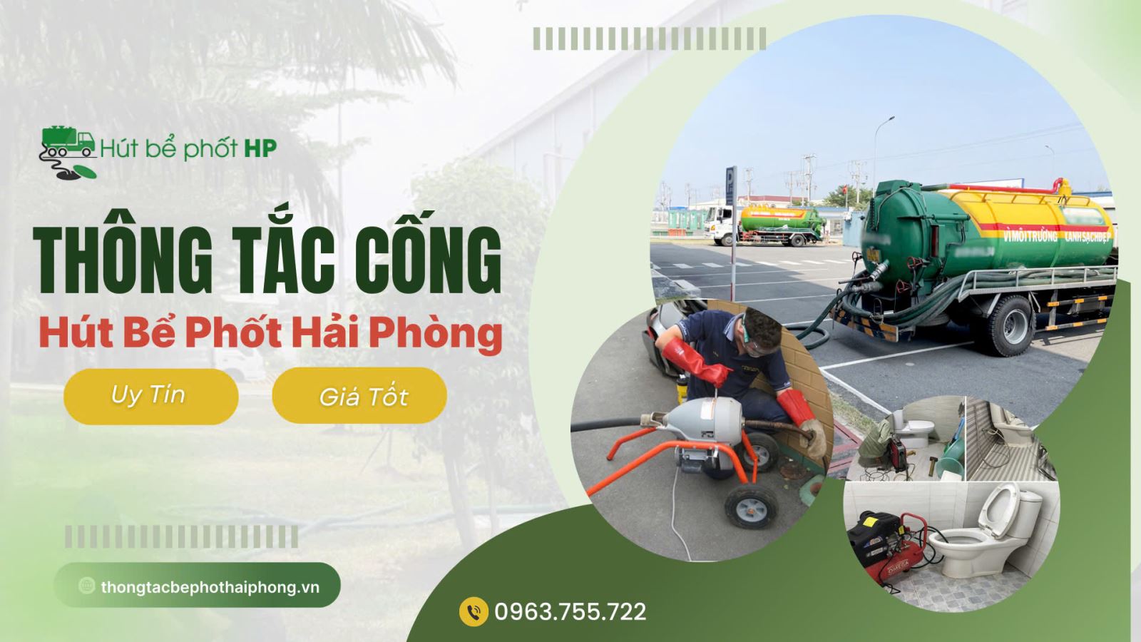 Dịch vụ hút bể phốt tại Cát Hải sử dụng công nghệ hiện đại