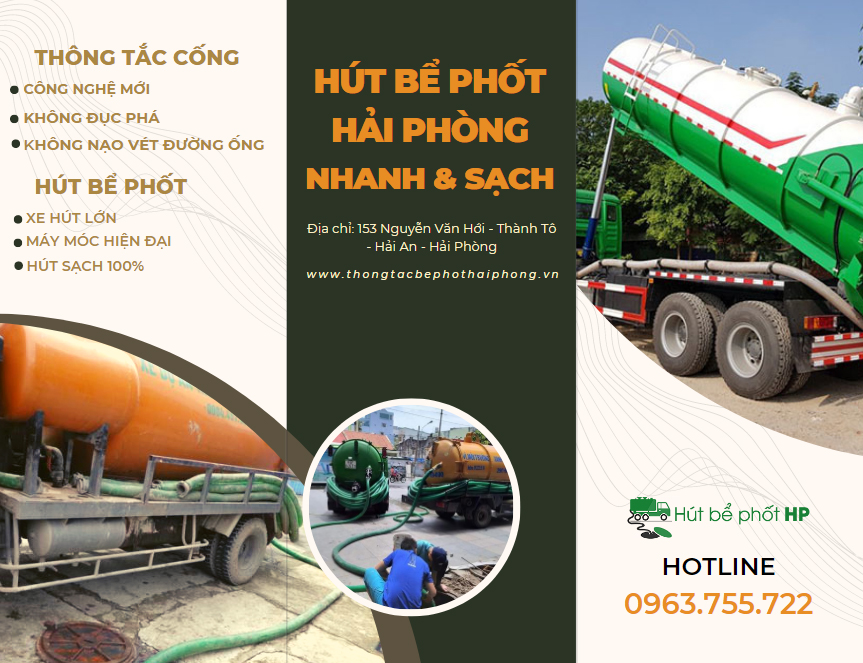 Bảng giá hút bể phốt tại Hải Phòng giá rẻ cập nhật mới nhất – Bảo hành dài hạn