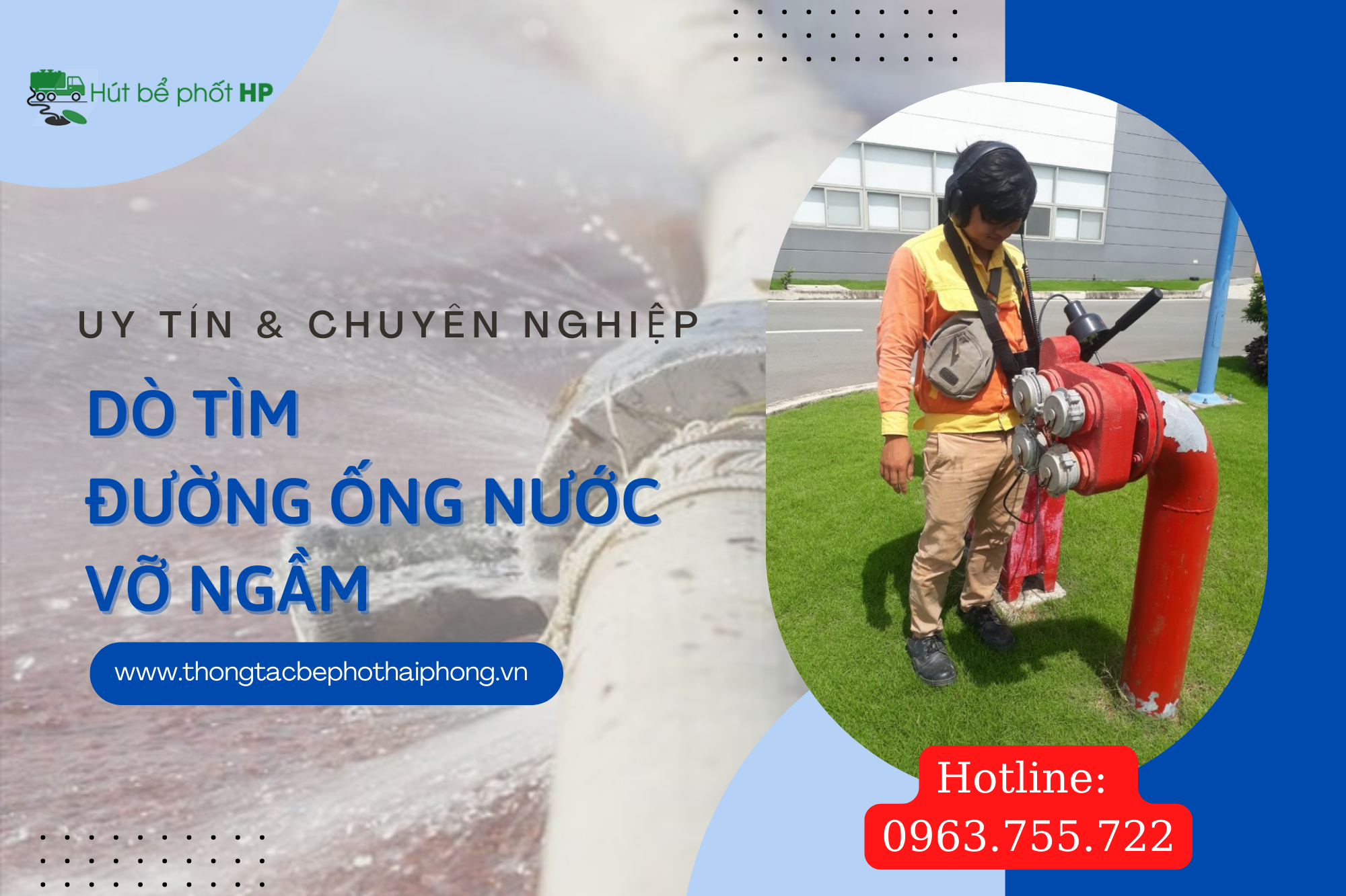 Dịch vụ dò tìm đường ống nước vỡ ngầm tại Hải Phòng