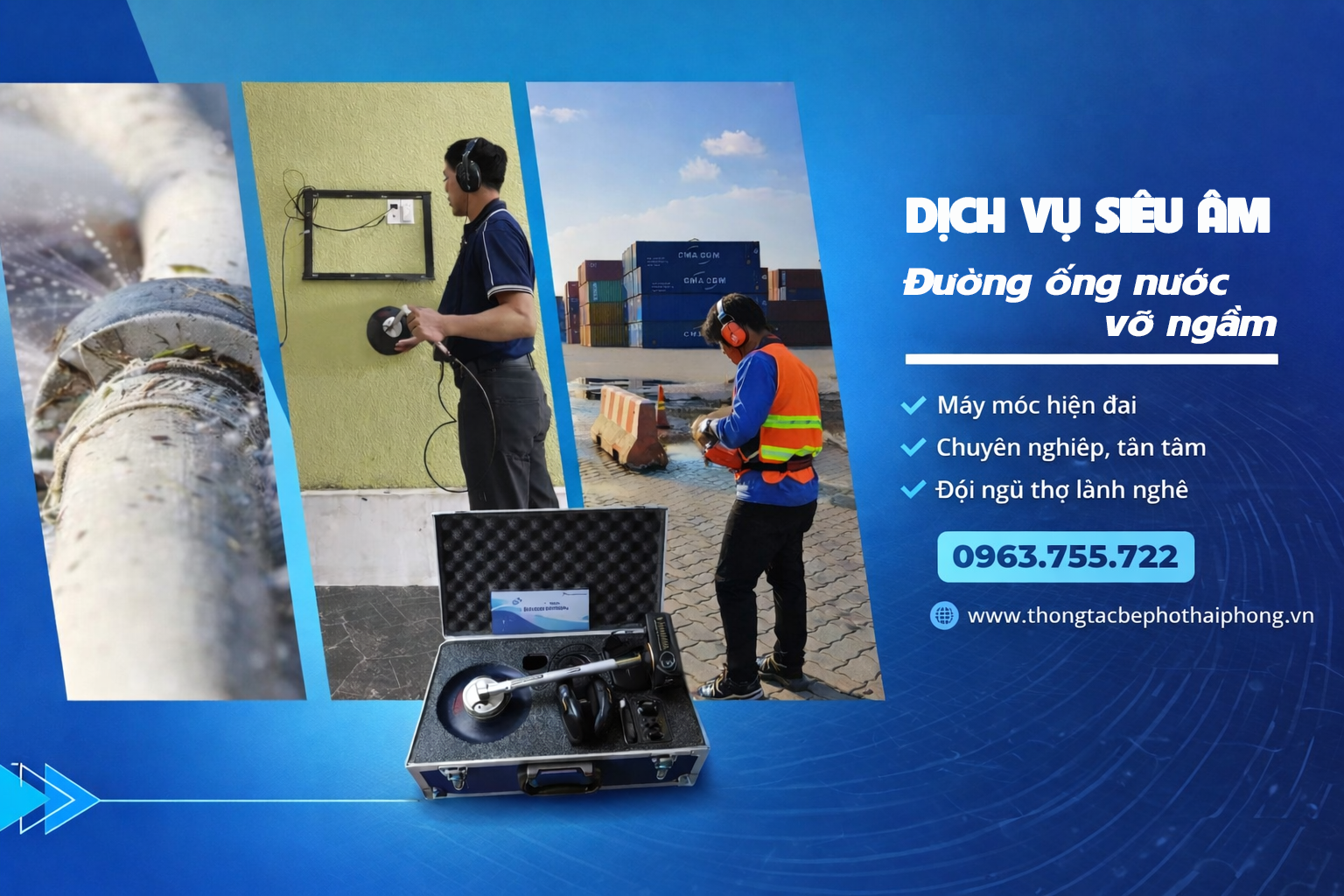 Báo Giá Dò Tìm Sửa Chữa Đường Ống Nước Bị Rò Rỉ Tại Cát Hải 2026