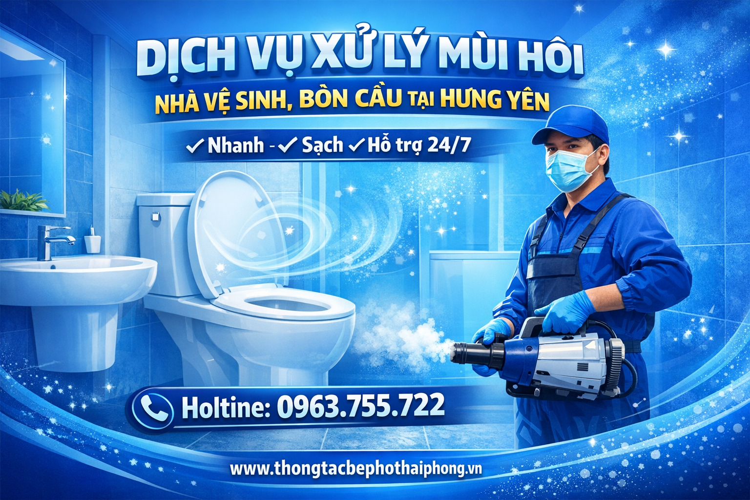 Dịch Vụ Xử Lý Mùi Hôi Nhà Vệ Sinh, Bồn Cầu Tại Hưng Yên – Nhanh Chóng, Sạch Triệt Để, Hỗ Trợ 24/7