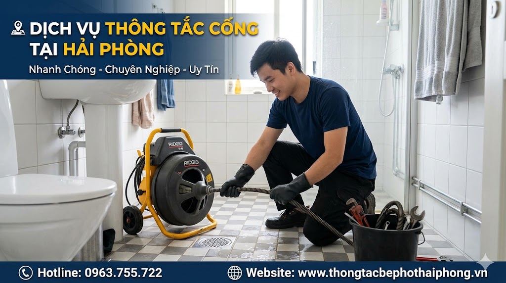 Dịch Vụ Thông Tắc Cống Chuyên Nghiệp Tại Hải Phòng – Xử Lý Nhanh, Sạch Triệt Để