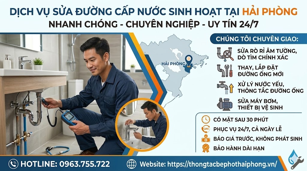 Sửa Chữa, Vệ Sinh Đường Ống Nước Hải Phòng – Giải Pháp Toàn Diện Cho Hệ Thống Nước Sạch