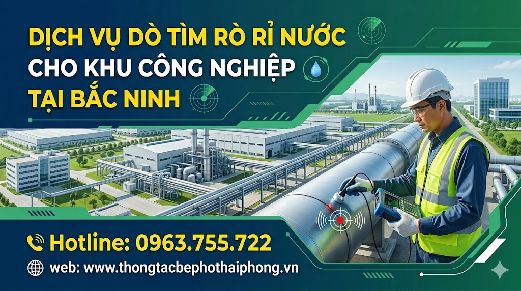 Dịch Vụ Dò Tìm Rò Rỉ Nước Cho Khu Công Nghiệp Tại Bắc Ninh Uy Tín, Chính Xác, Không Đục Phá