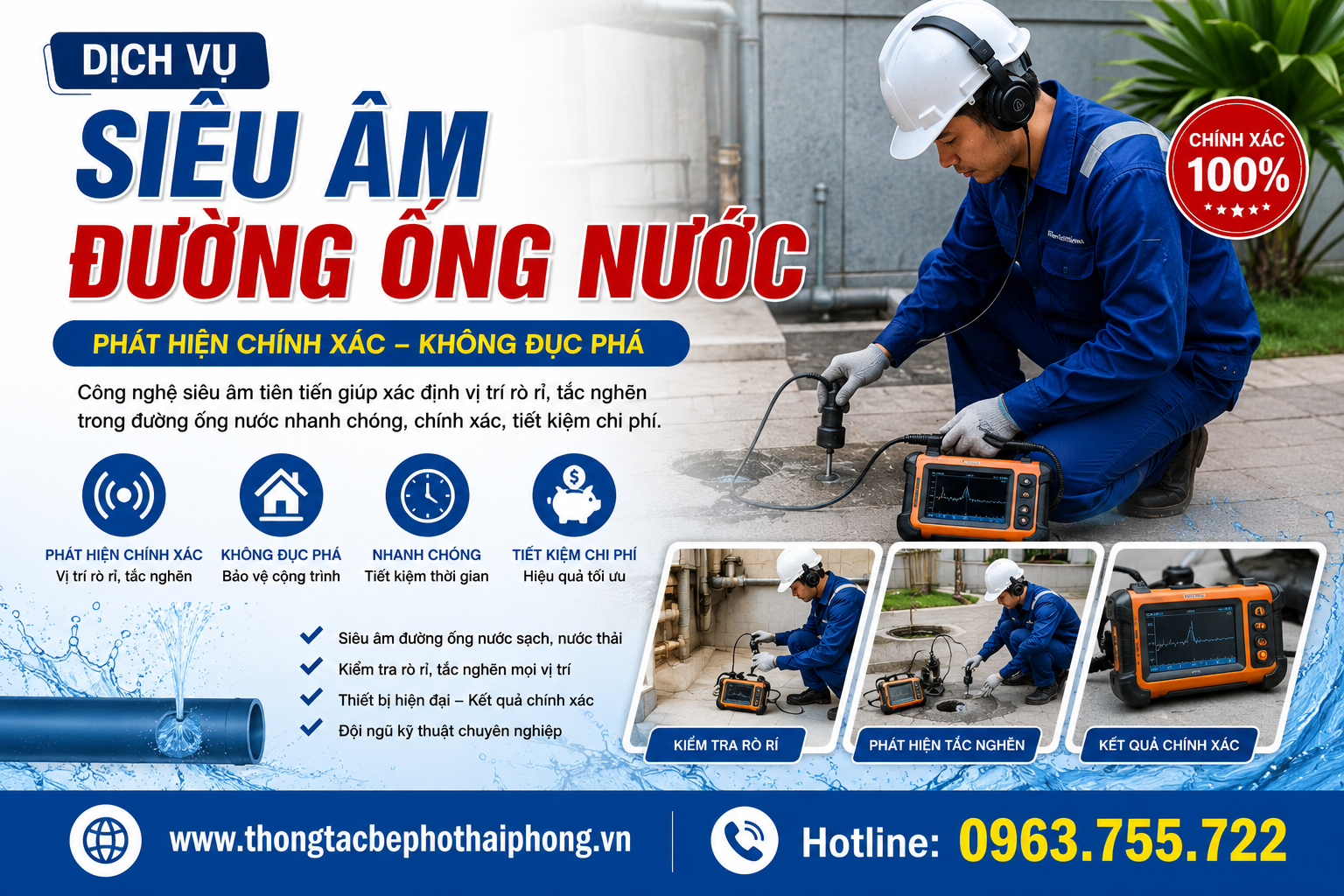 Dịch Vụ Siêu Âm Đường Ống Nước Tại Hưng Yên - Dò Tìm Rò Rỉ Nhanh, Không Đục Phá