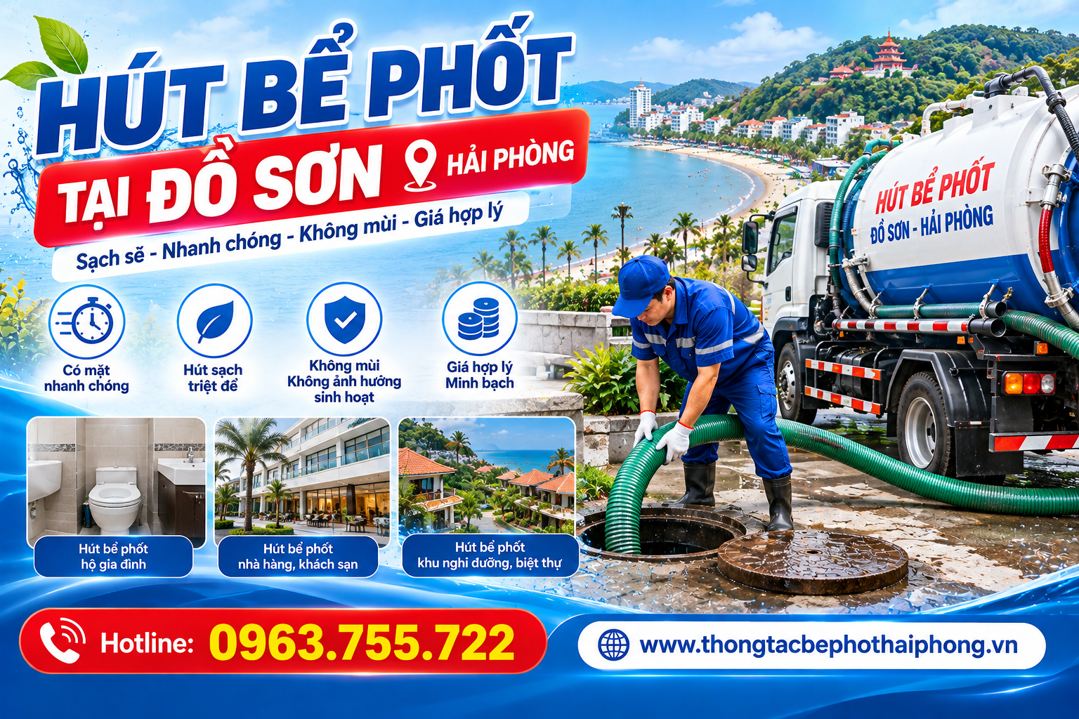 Hút Bể Phốt Tại Đồ Sơn Hải Phòng – Nhanh Chóng, Sạch Sẽ, Giá Hợp Lý