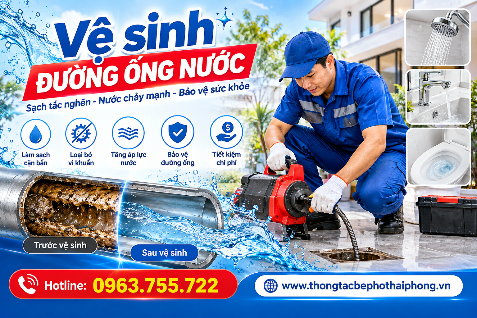 Vệ Sinh Đường Ống Nước Tại Hồng Bàng Hải Phòng – Chuyên Nghiệp & Hiệu Quả
