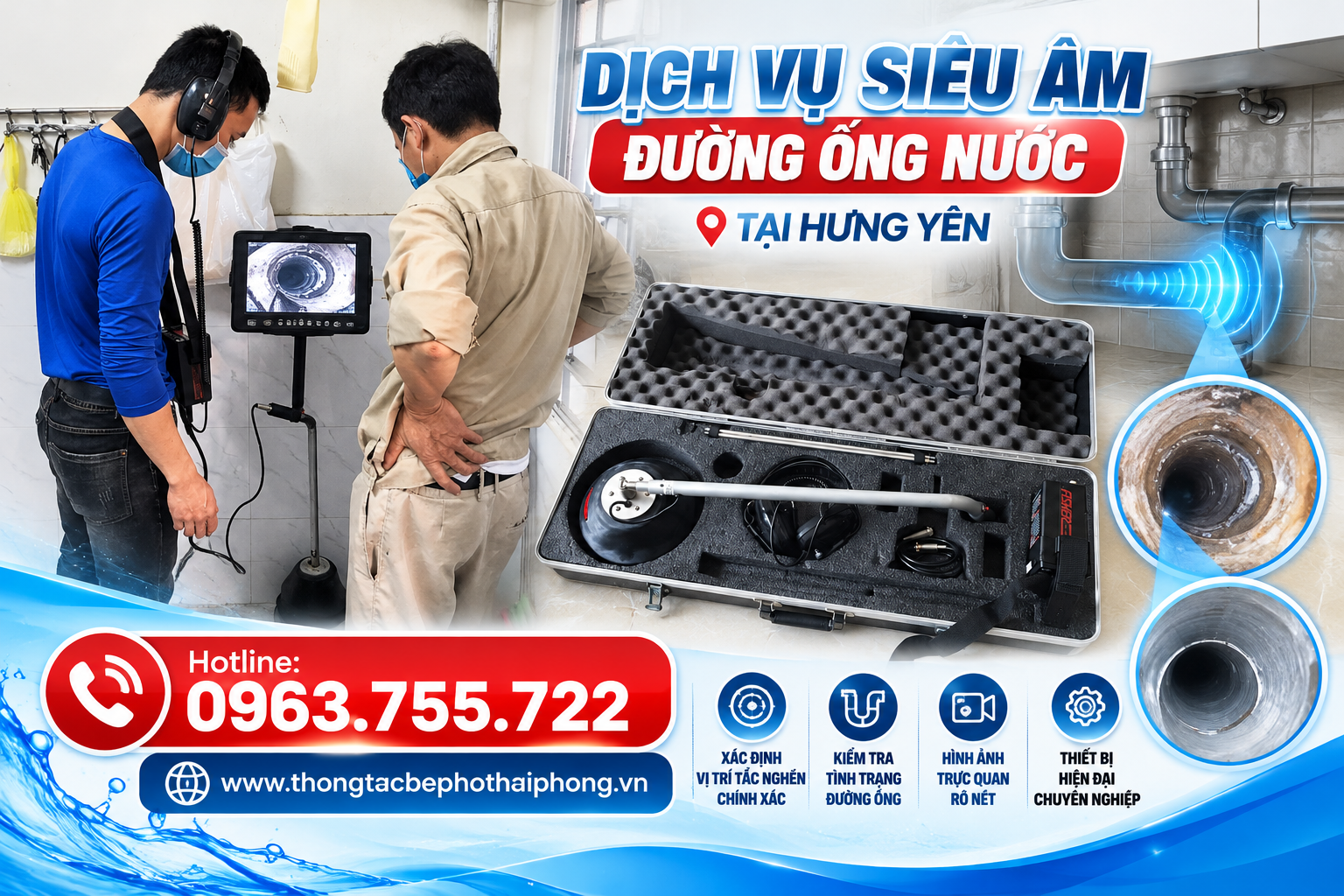 Dịch Vụ Siêu Âm Đường Ống Nước Tại Hưng Yên Chuyên Nghiệp, Chính Xác