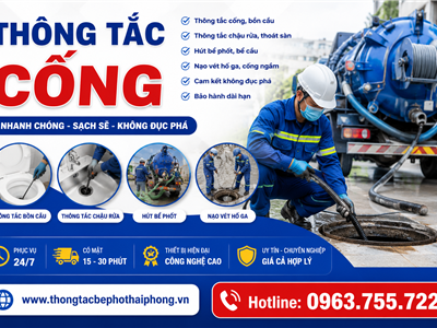 Thông Tắc Cống Hải Phòng Nhanh Chóng – Sạch Sẽ, Không Đục Phá